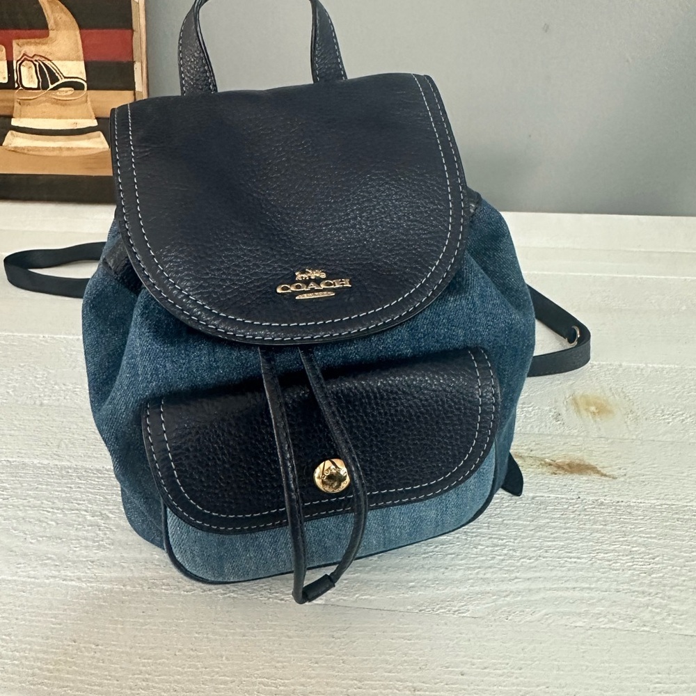 COPY - Small denim Coach  backpack